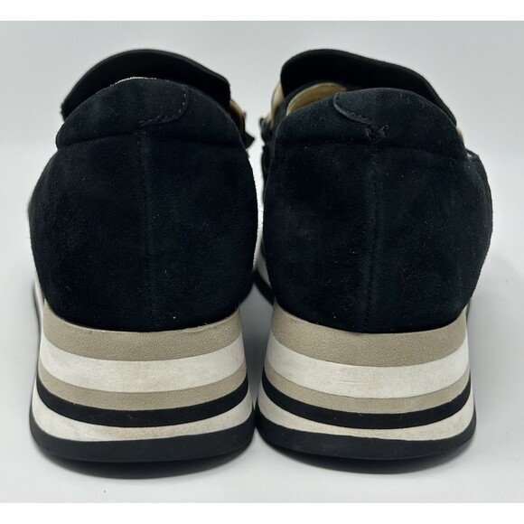 Softwaves Cadie Platform Sneakers Womens EU 37.5 US 7 Loafer Black Suede Slip On - Picture 5 of 12